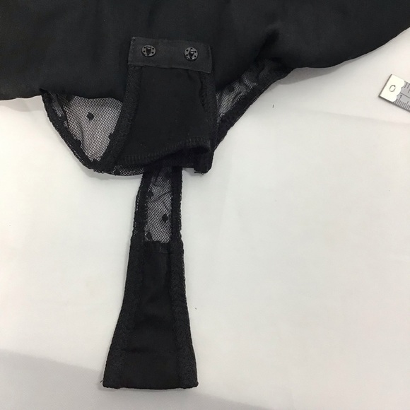 Free People Melrose Black Lace V-Neck Bodysuit Open Back Sexy Sheer Size S - Picture 12 of 12